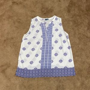 Fleur Bleue Geometric Blouse